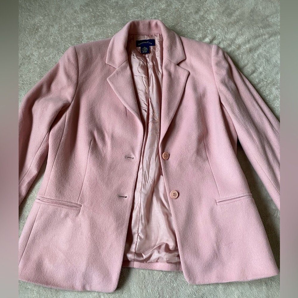 Pink Wool Blazer - Picture 3 of 8